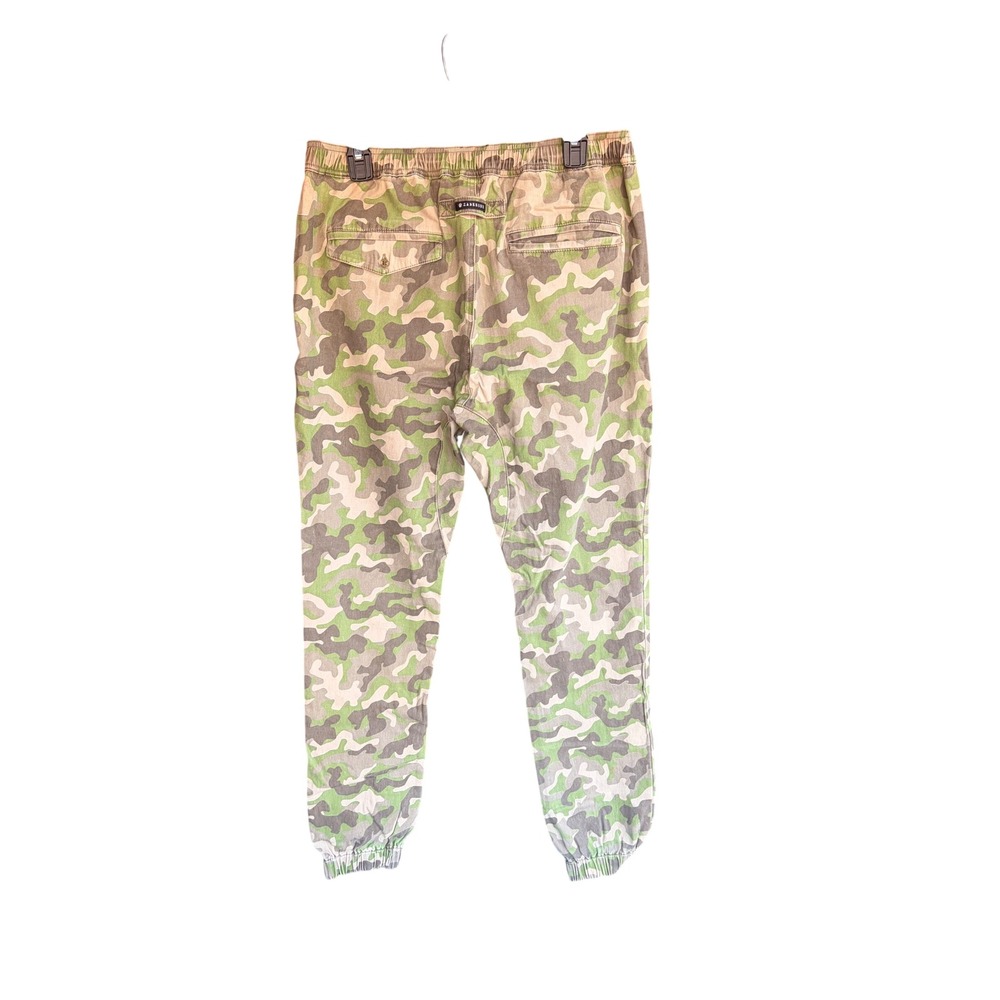 Zanerobe Mens Camouflage Jogger Pants Green Camo Drop Crotch Size 32 - Picture 4 of 8